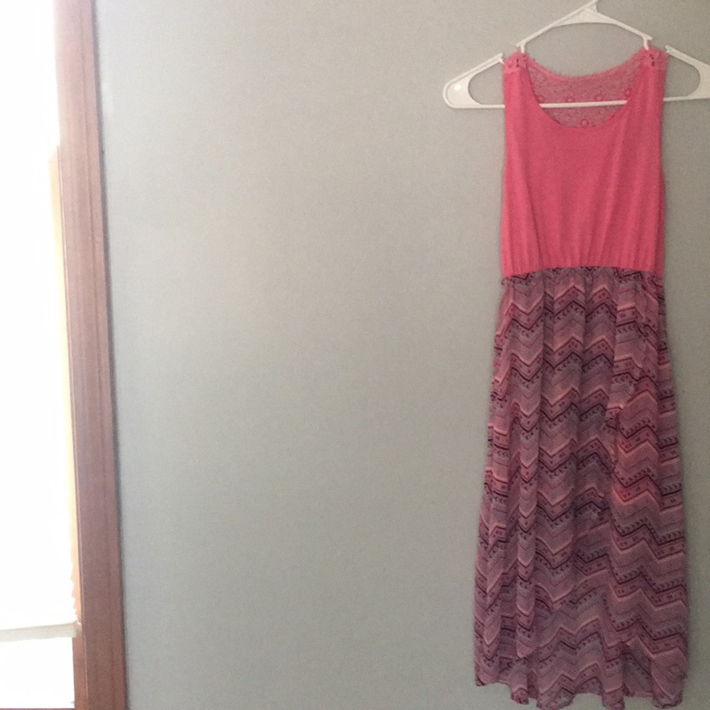 Pink patterned dress